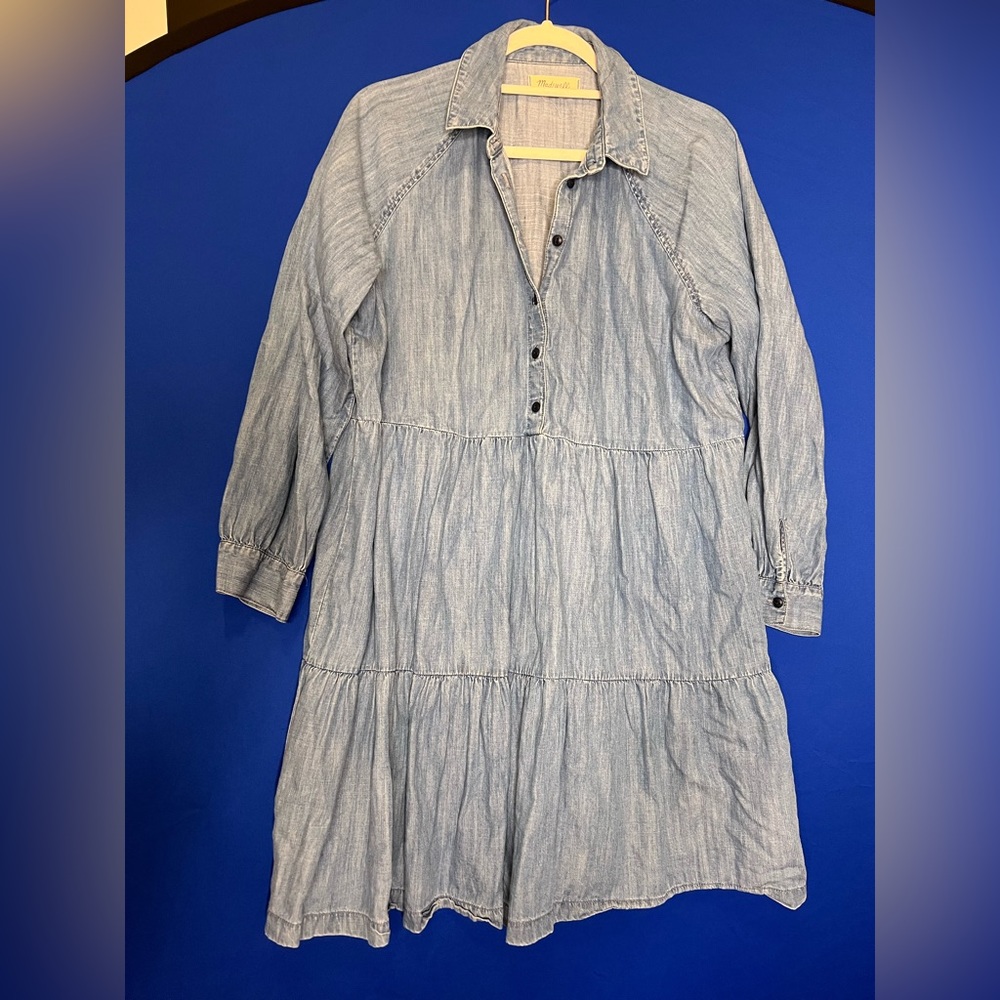 Madewell Denim Ruffle Dress